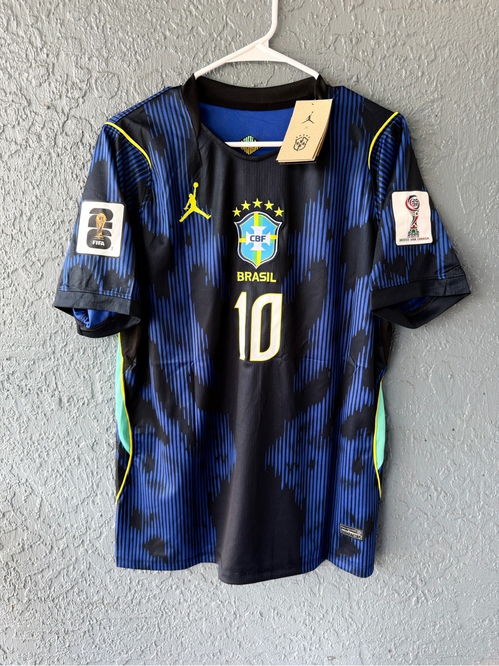 Brazil Neymar Jr 2026 Blue Soccer Jersey Men - Picture 2 of 2